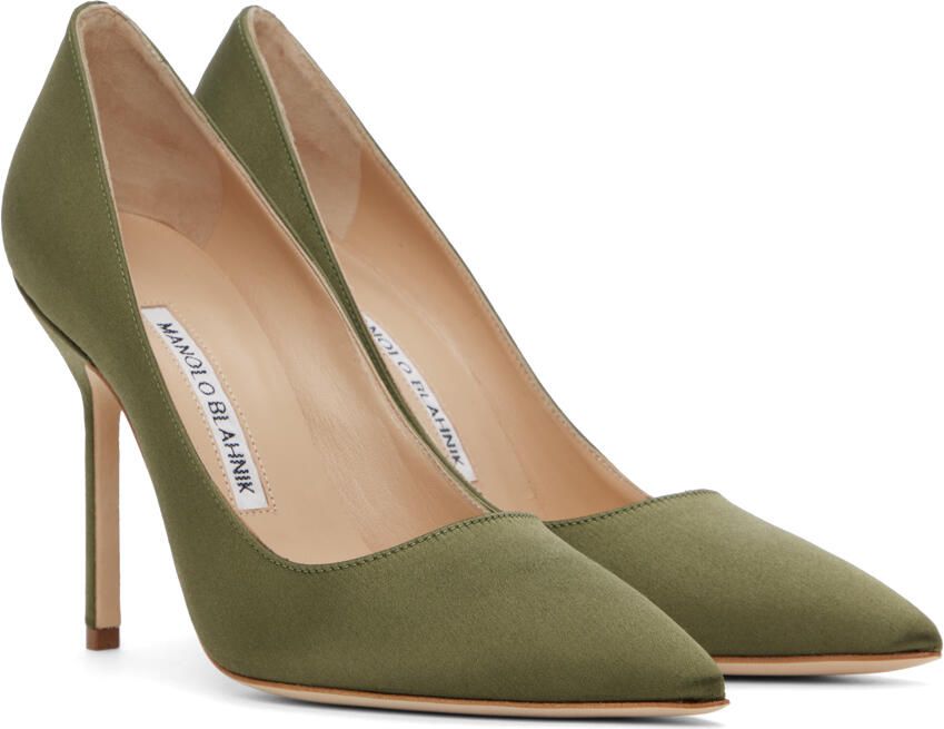 Manolo Blahnik Green BB Heels - Picture 2