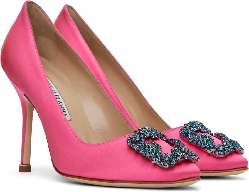 Manolo Blahnik Pink Hangisi Pumps - Picture 2