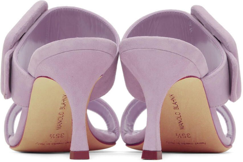 Manolo Blahnik Purple Gable Mules