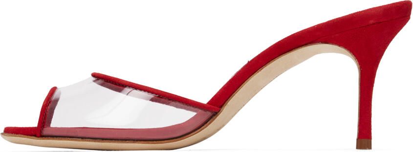 Manolo Blahnik Red Jadifa Fabio Heeled Sandals - Picture 3
