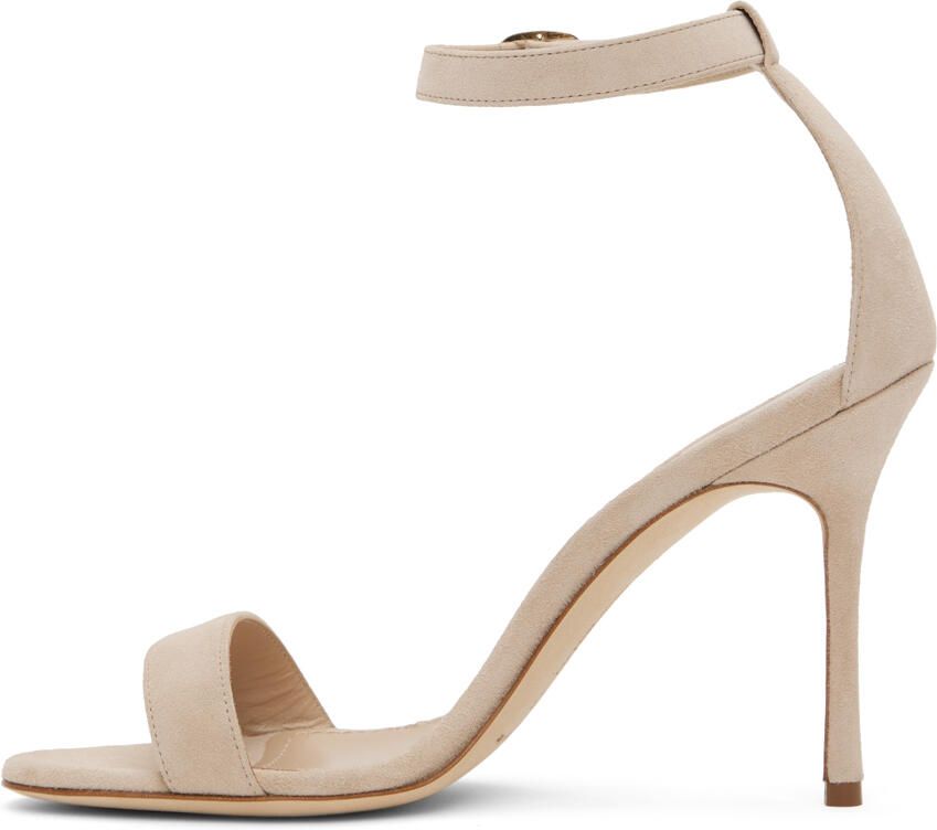 Manolo Blahnik Taupe Chaos Heeled Sandals - Picture 3