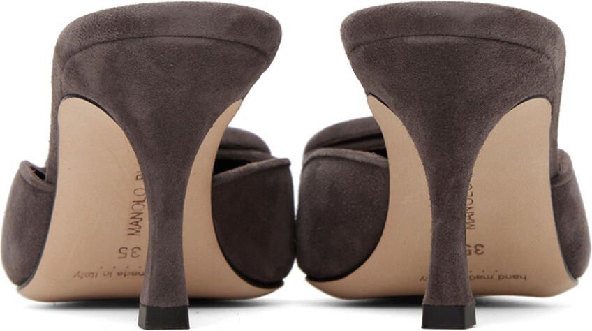 Manolo Blahnik Taupe Maysale 50 Heels