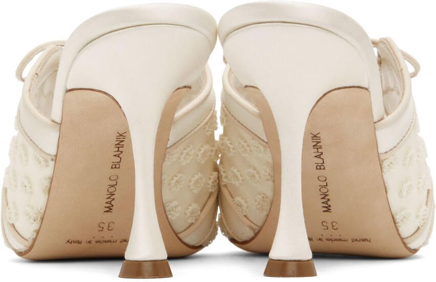 Manolo Blahnik White Powelmu Heels