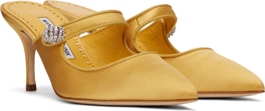 Manolo Blahnik Yellow Camparimu Jewel Heels - Picture 2