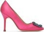 Manolo Blahnik Pink Hangisi Pumps - Thumbnail 1