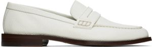 Manolo Blahnik White Perry Loafers