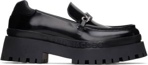 Marc Jacobs Black 'The Leather Barcode Monogram' Loafers