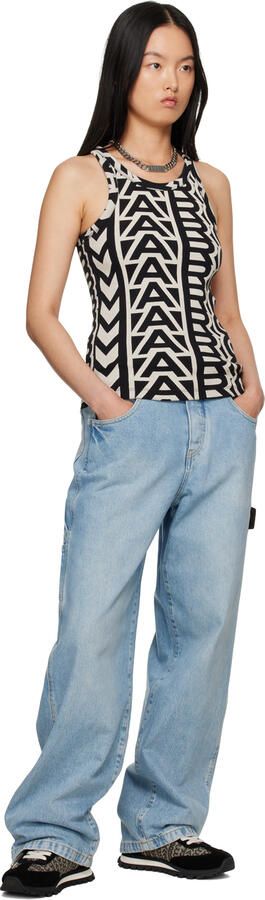 Marc Jacobs Black & White 'The Monogram Jogger' Sneakers - Picture 4