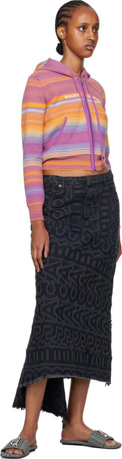 Marc Jacobs Blue 'The J Marc Washed Monogram' Sandals - Picture 3