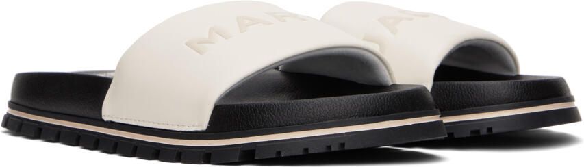 Marc Jacobs White 'The Leather Slide' Sandals - Picture 9