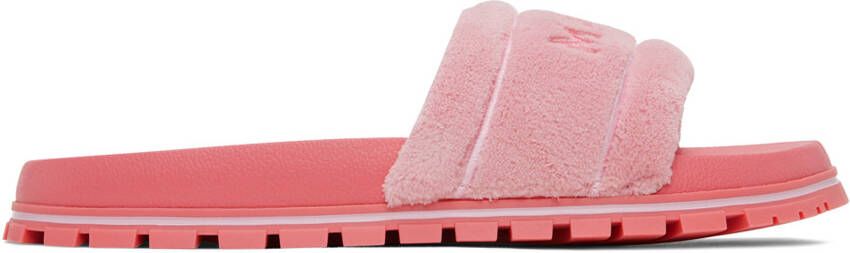 Marc Jacobs White 'The Leather Slide' Sandals