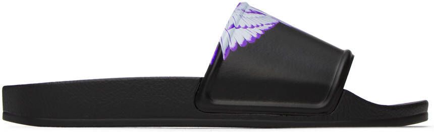 Marcelo Burlon County of Milan Black Icon Wings Sandals - Picture 4