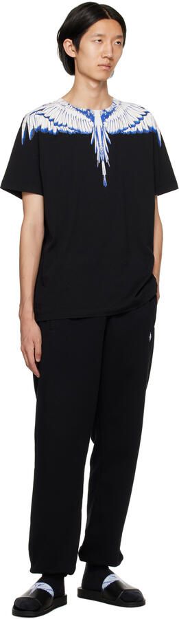 Marcelo Burlon County of Milan Black Icon Wings Slides - Picture 4