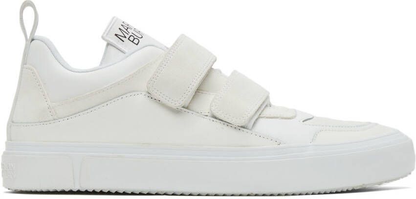 Marcelo Burlon County of Milan White Leather Strap Logo Sneakers