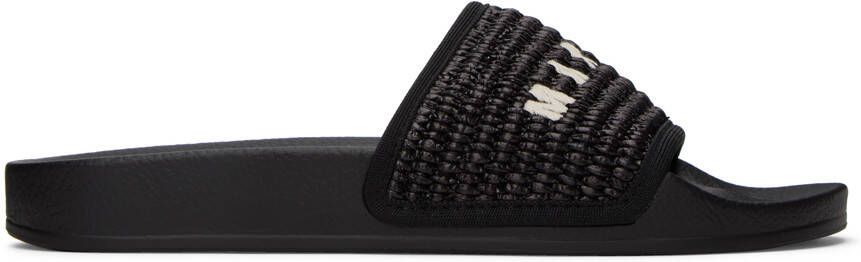 Marni Black Embroidered Sandals - Picture 5