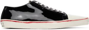 Marni Black Patent Leather Gooey Low-Top Sneakers