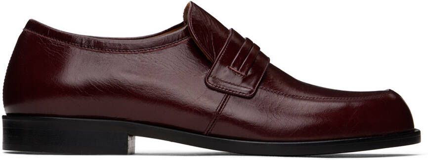 Marni Brown Crinkled Loafers