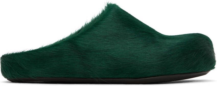 Marni Green Fussbett Sabot Loafers