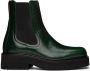 Marni Green Leather Chelsea Boots - Thumbnail 1
