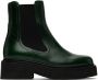 Marni Green Leather Chelsea Boots - Thumbnail 1