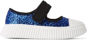 Marni Kids Black & Blue Glitter Velcro Sneakers