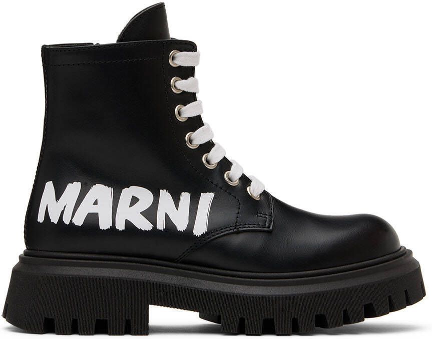 Marni Kids Black Platform Boots