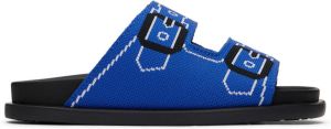 Marni Kids Blue Jacquard Sandals