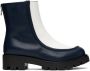 Marni Kids Navy & White Two Tone Boots - Thumbnail 1