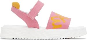 Marni Kids Pink & Yellow Canvas Sandals