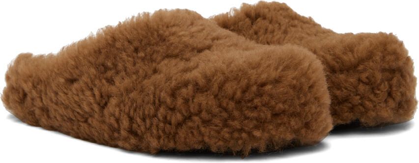Marni Brown Shearling Fussbett Sabot Slippers - Picture 3