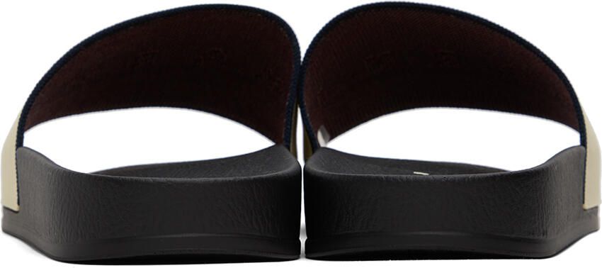 Marni Beige Jacquard Slides