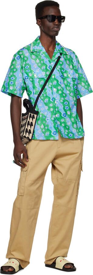 Marni Beige Jacquard Slides - Picture 2