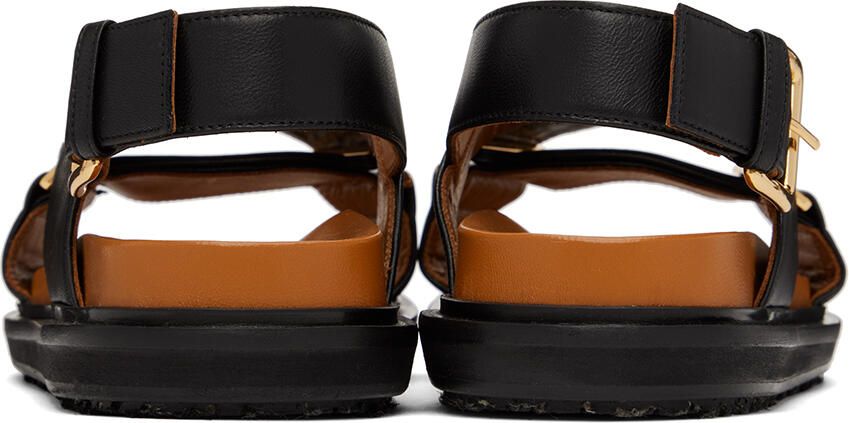 Marni Black & Brown Fussbett Sandals - Picture 3