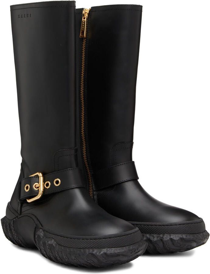 Marni Black Buckle Army Boot - Picture 2