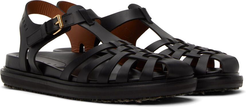 Marni Black Fisherman Sandals - Picture 2
