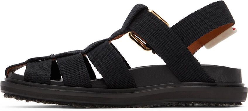Marni Black Fisherman Sandals - Picture 4