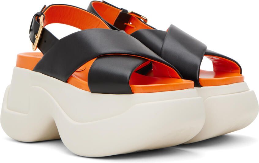 Marni Black Fussbett Platform Sandals - Picture 2