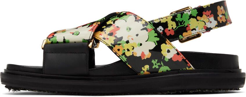 Marni Black Fussbett Sandals - Picture 3