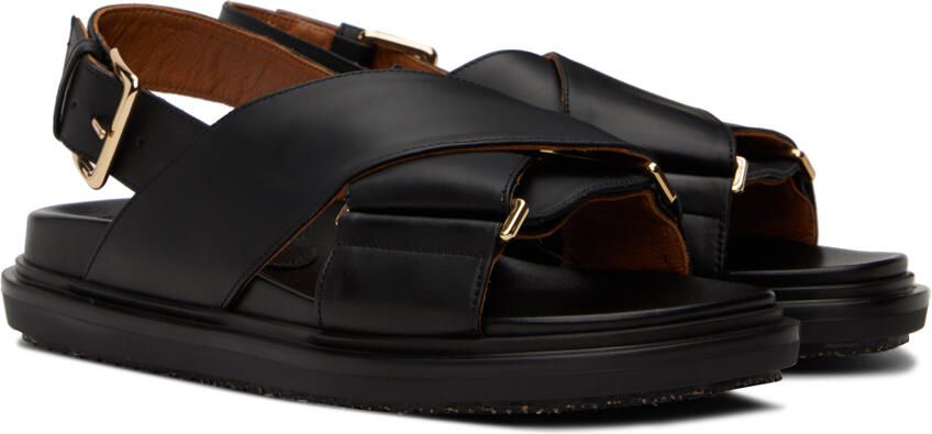Marni Black Fussbett Sandals - Picture 2