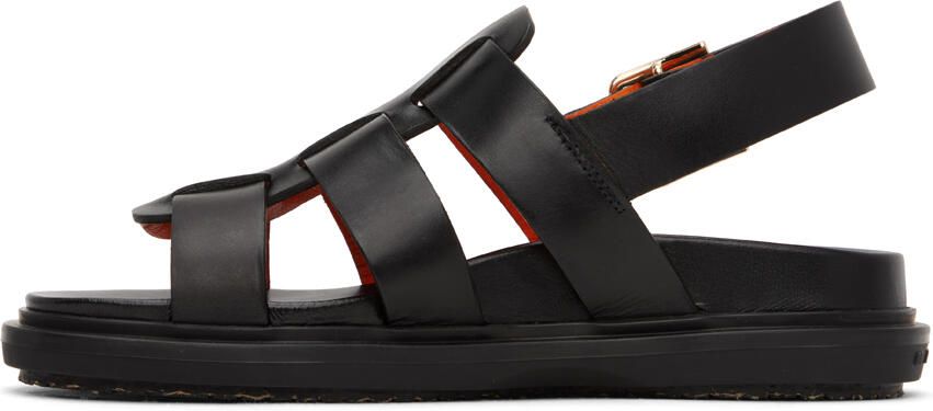 Marni Black Gladiator Fussbett Sandals - Picture 3