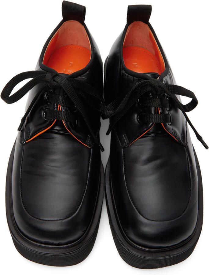 Marni Black Padded Nylon Lace-Up Derbys