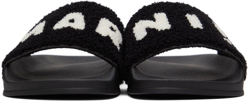Marni Black Terrycloth Slides - Picture 3