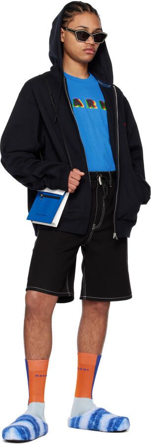 Marni Blue Fussbet Sabot Loafers - Picture 2