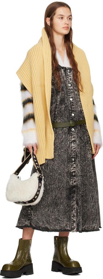 Marni Green Croc-Embossed Platform Ankle Boots - Picture 4