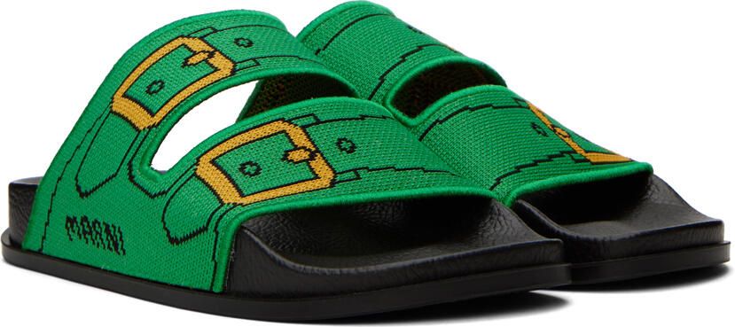 Marni Green Trompe L'oeil Sandals - Picture 3