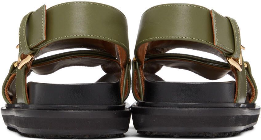 Marni Khaki Fussbett Sandals