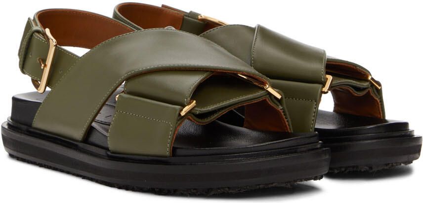 Marni Khaki Fussbett Sandals - Picture 2