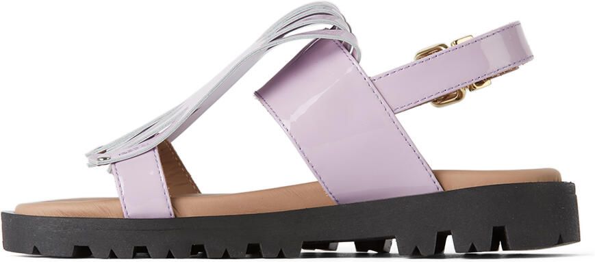 Marni Kids Purple Fringe Sandals - Picture 3