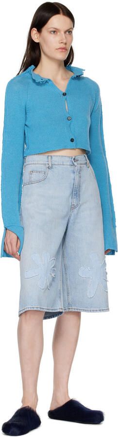 Marni Navy Sabot Loafers - Picture 4