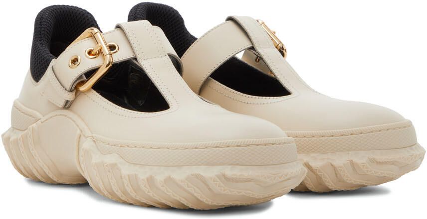 Marni Off-White T-Bar Lace-Ups - Picture 2